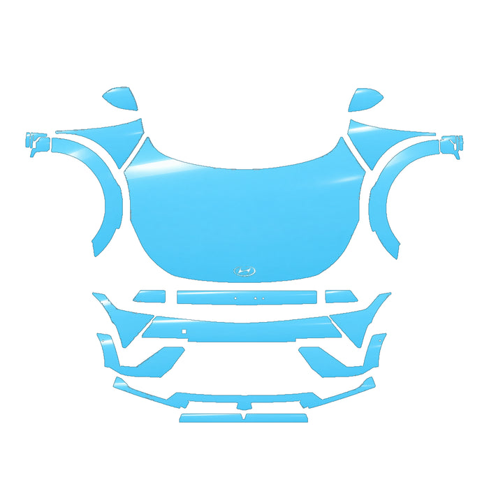 RAVOOY Full Front Pre-Cut PPF Kit For Hyundai lonic 5 N 2025 – pre-cut PPF pattern