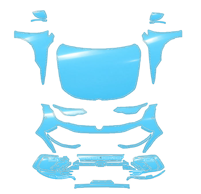 RAVOOY Full Front Pre-Cut PPF Kit For Volkswagen Golf R 2025–2026 – pre-cut PPF pattern