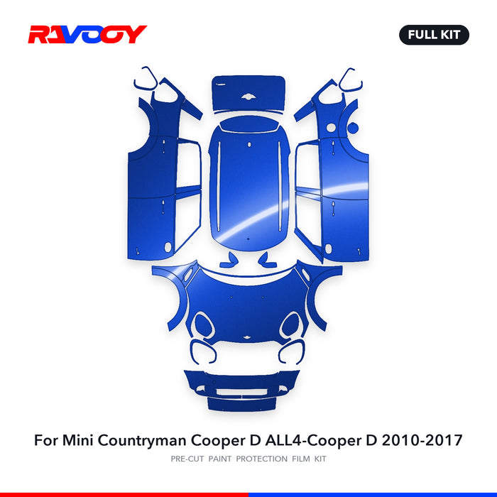 Full vehicle PPF pattern for 2010-2017 Mini Countryman Cooper D ALL4-Cooper D