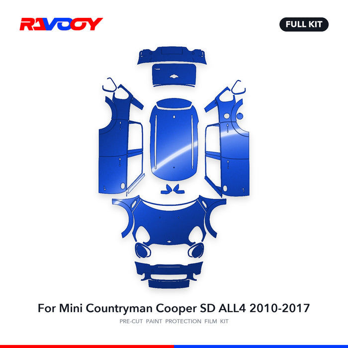Full vehicle PPF pattern for 2010-2017 Mini Countryman Cooper SD ALL4