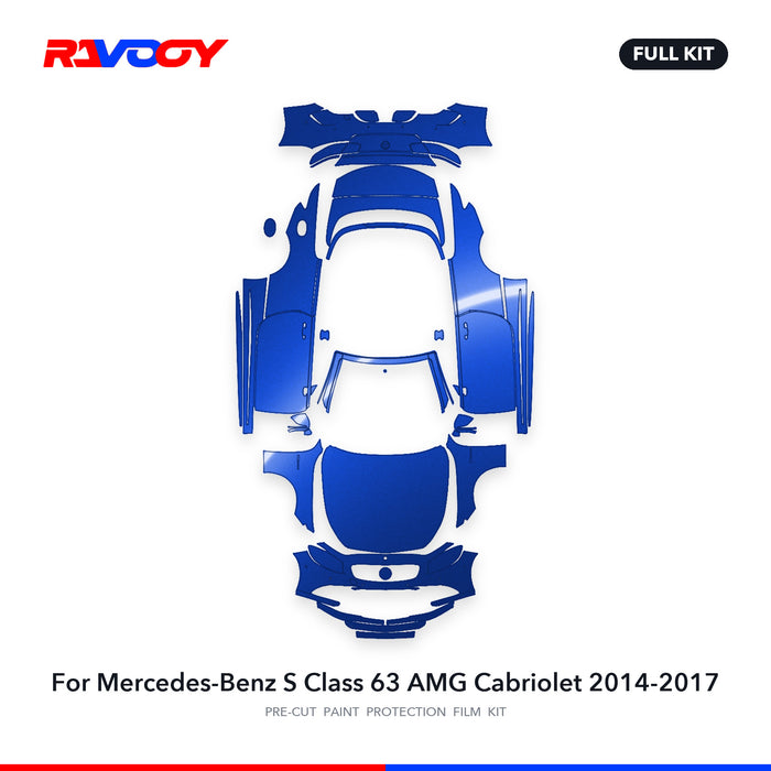 Full vehicle PPF pattern for 2014-2017 Mercedes-Benz S Class 63 AMG Cabriolet