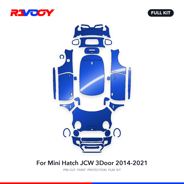 Full vehicle PPF pattern for 2014-2021 Mini Hatch JCW 3Door