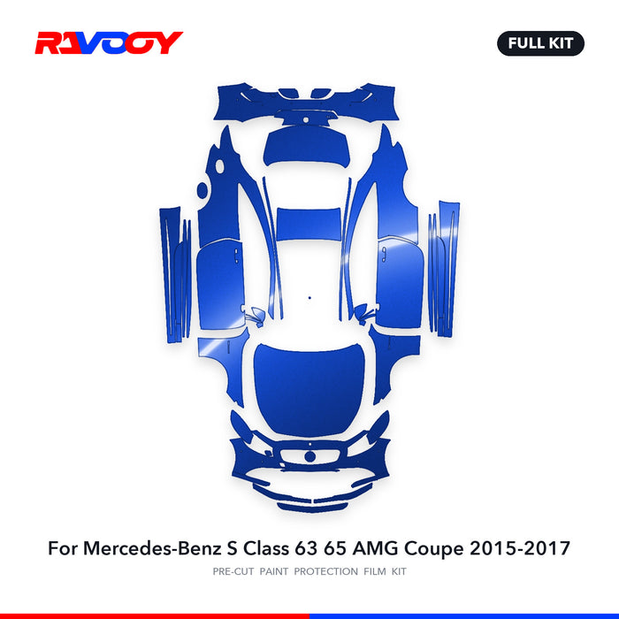 Full vehicle PPF pattern for 2015-2017 Mercedes-Benz S Class 63 65 AMG Coupe