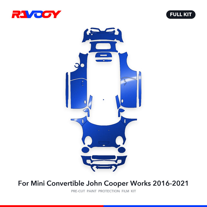 Full vehicle PPF pattern for 2016-2021 Mini Convertible John Cooper Works