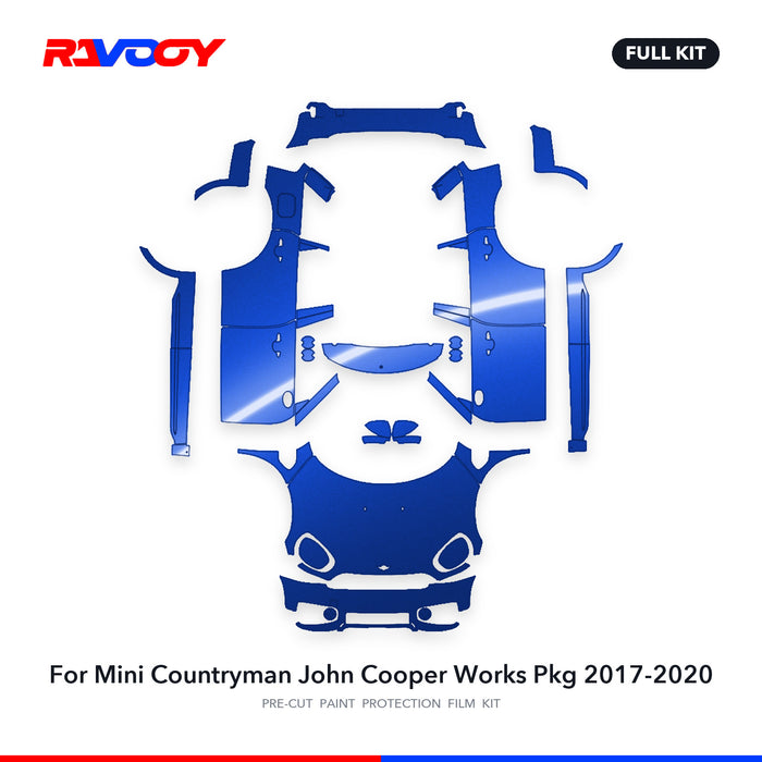 Full vehicle PPF pattern for 2017-2020 Mini Countryman John Cooper Works Pkg