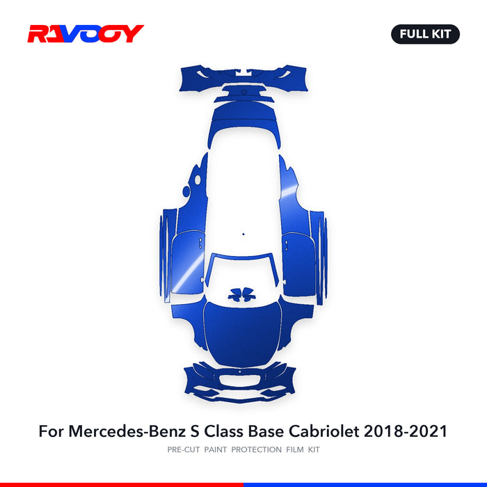 Full vehicle PPF pattern for 2018-2021 Mercedes-Benz S Class Base Cabriolet
