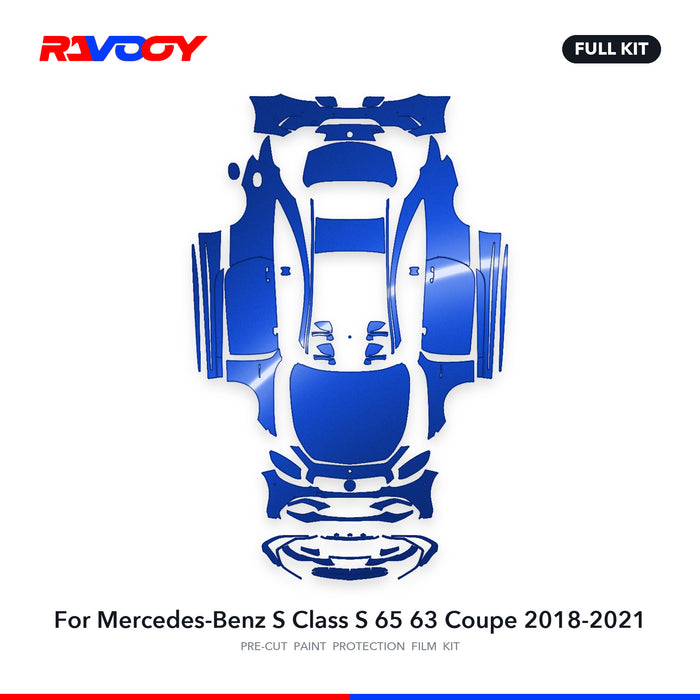 Full vehicle PPF pattern for 2018-2021 Mercedes-Benz S Class S 65 63 Coupe
