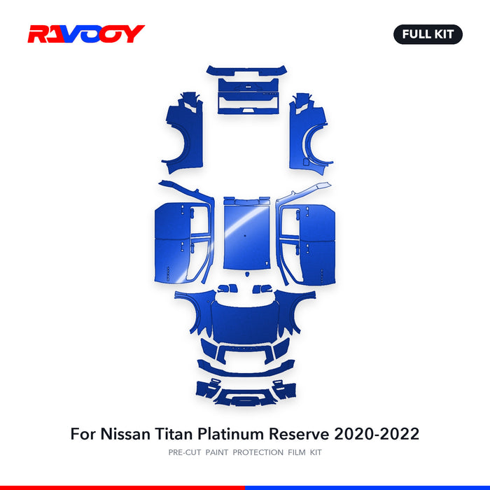 Full vehicle PPF pattern for 2020-2022 Nissan Titan Platinum Reserve