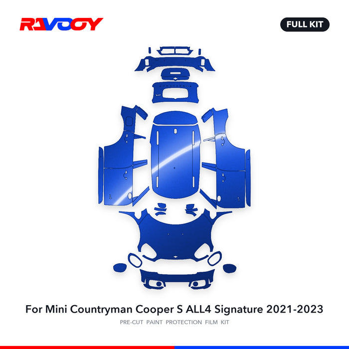 Full vehicle PPF pattern for 2021-2023 Mini Countryman Cooper S ALL4 Signature
