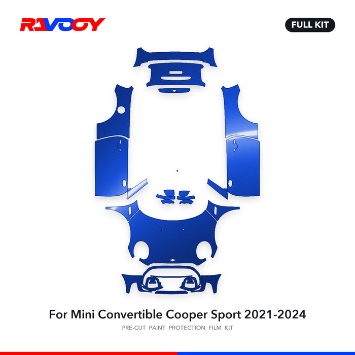 Full vehicle PPF pattern for 2021-2024 Mini Convertible Cooper Sport