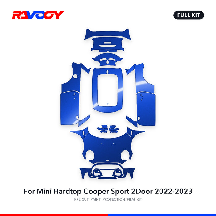 Full vehicle PPF pattern for 2022-2023 Mini Hardtop Cooper Sport 2Door