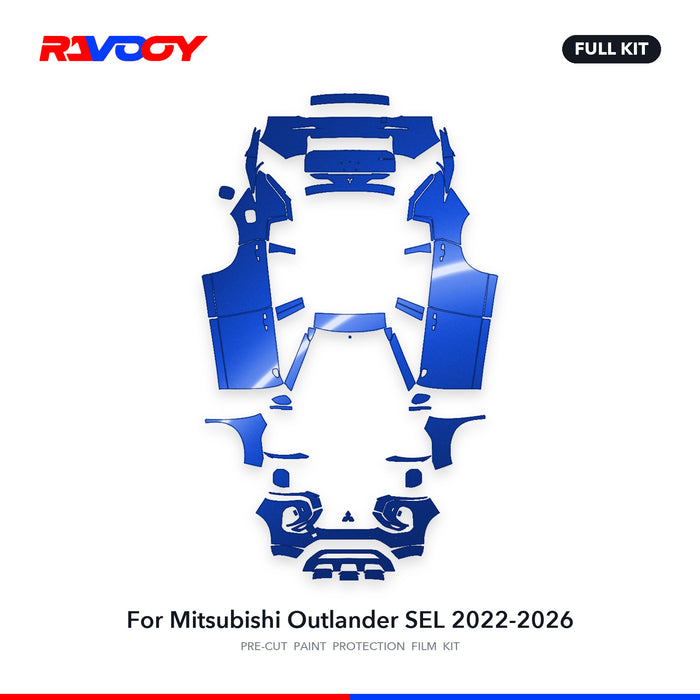 Full vehicle PPF pattern for 2022-2026 Mitsubishi Outlander SEL