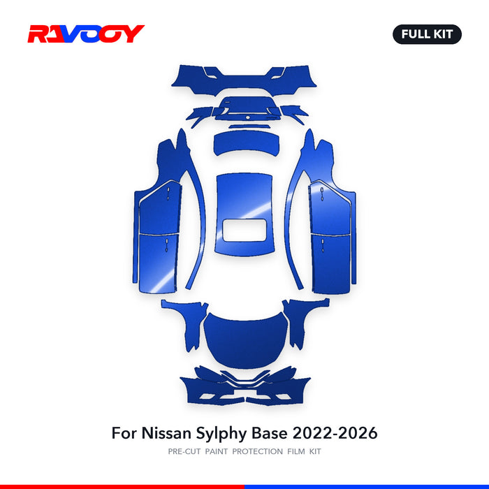 Full vehicle PPF pattern for 2022-2026 Nissan Sylphy Base