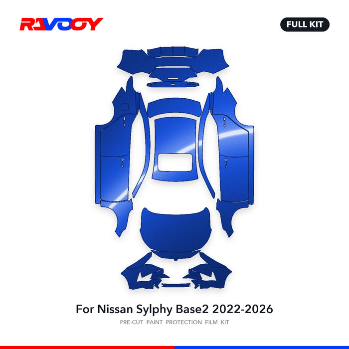 Full vehicle PPF pattern for 2022-2026 Nissan Sylphy Base2