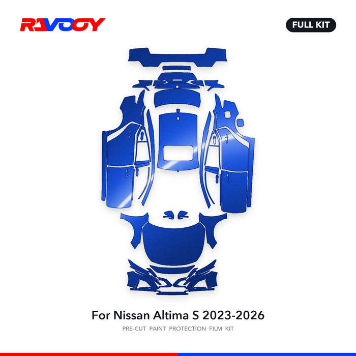 Full vehicle PPF pattern for 2023-2026 Nissan Altima S