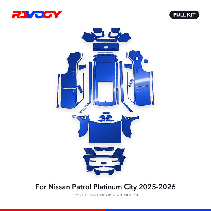 Full vehicle PPF pattern for 2025-2026 Nissan Patrol Platinum City