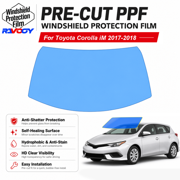 RAVOOY pre-cut front windshield protection film for Toyota Corolla iM 4D HB 2017-2018