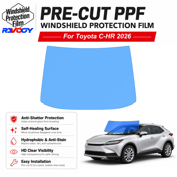 RAVOOY pre-cut front windshield protection film for Toyota C-HR 4D SUV 2026-2026