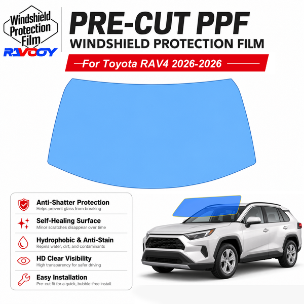 RAVOOY pre-cut front windshield protection film for Toyota RAV4 4D SUV 2026-2026