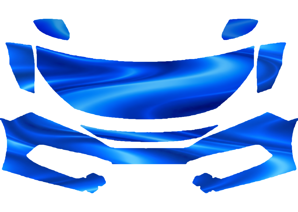 Pre-cut PPF pattern in royal blue