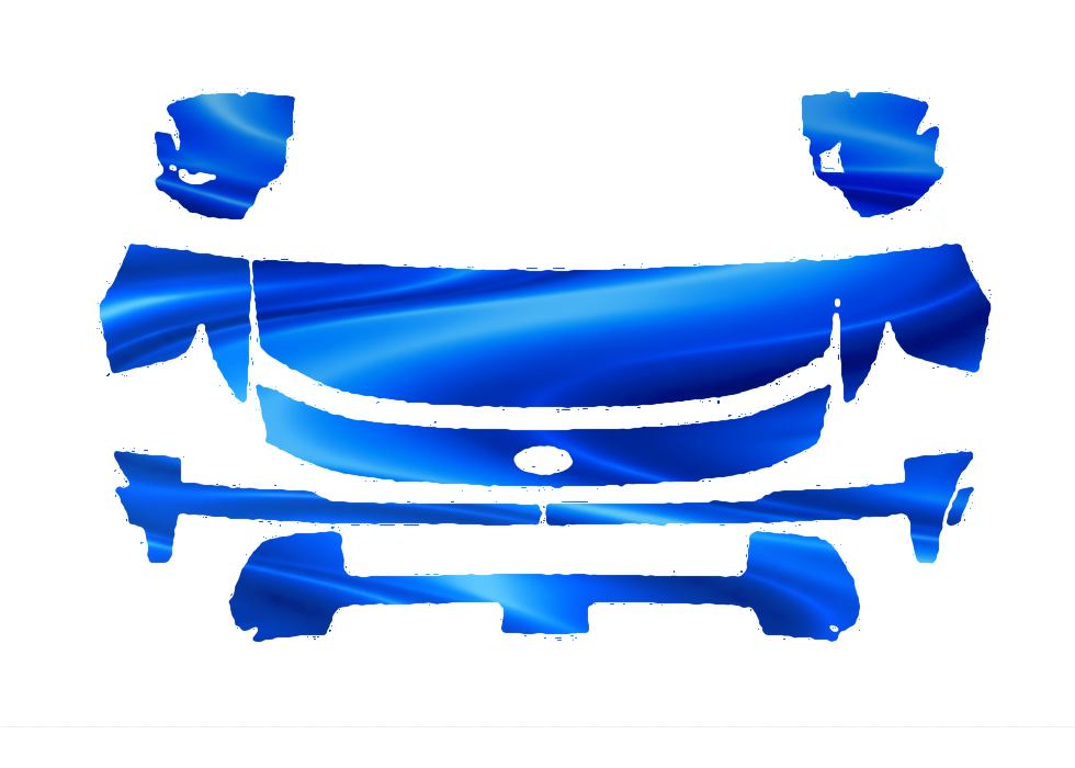 Pre-cut PPF pattern in royal blue