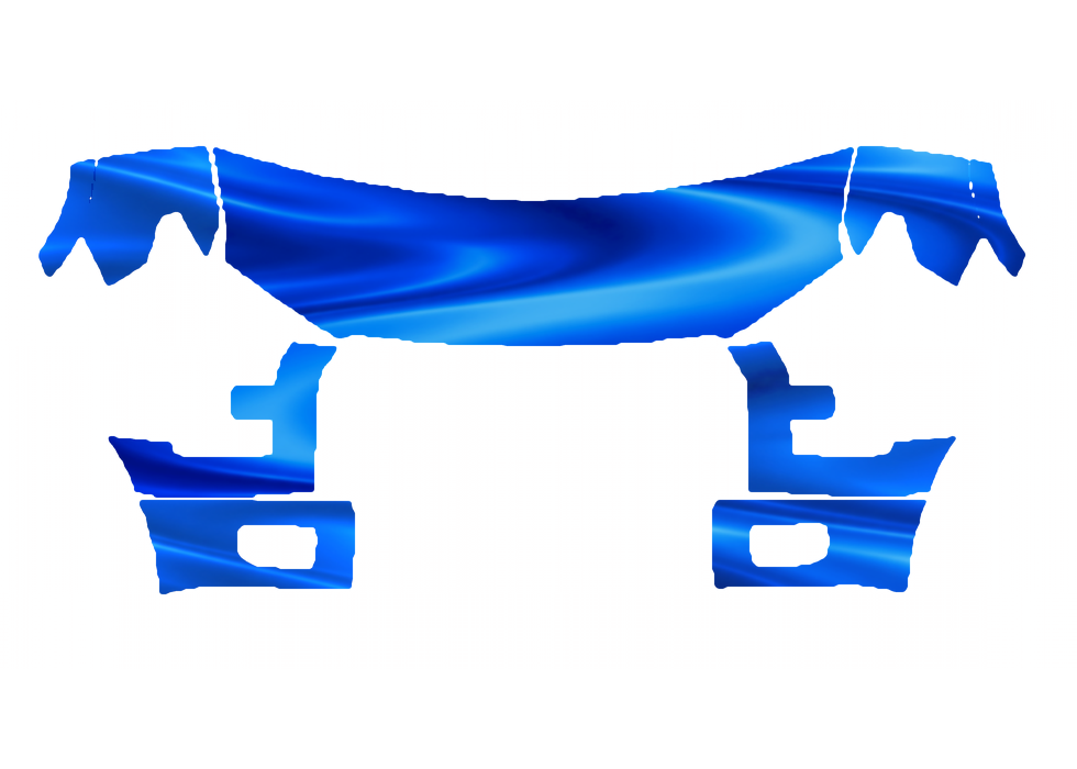 Pre-cut PPF pattern in royal blue