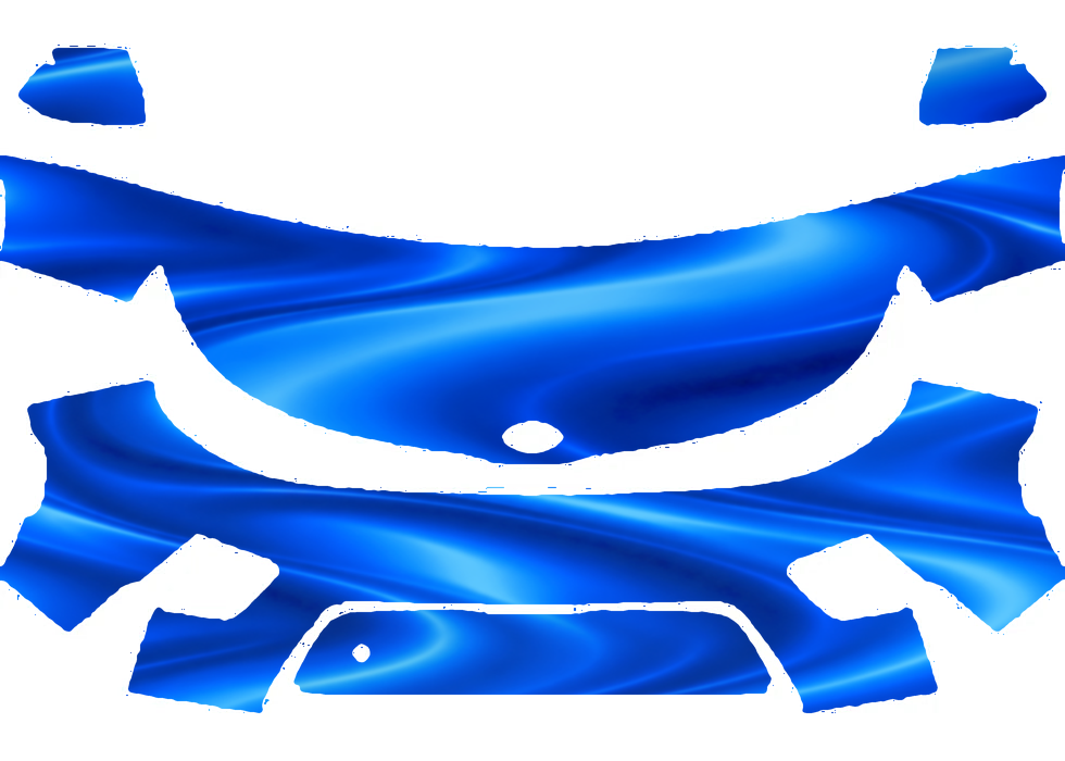 Pre-cut PPF pattern in royal blue