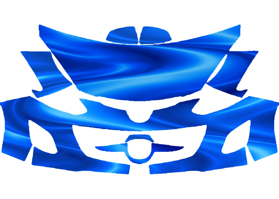 Pre-cut PPF pattern in royal blue