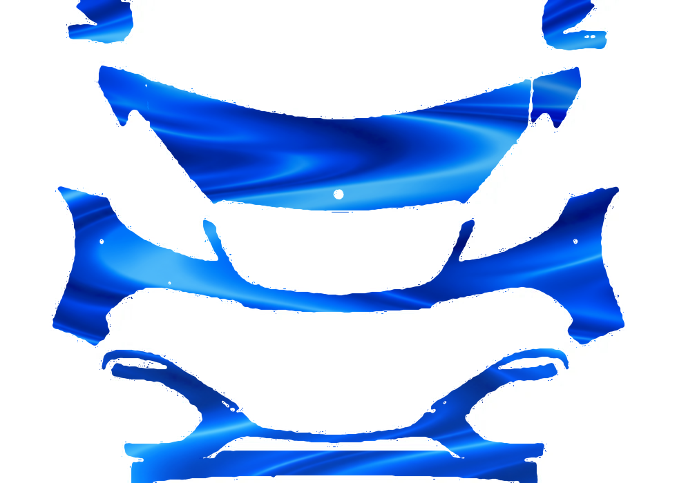 Pre-cut PPF pattern in royal blue