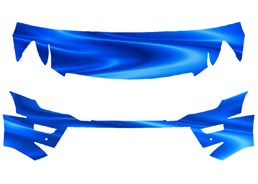 Pre-cut PPF pattern in royal blue