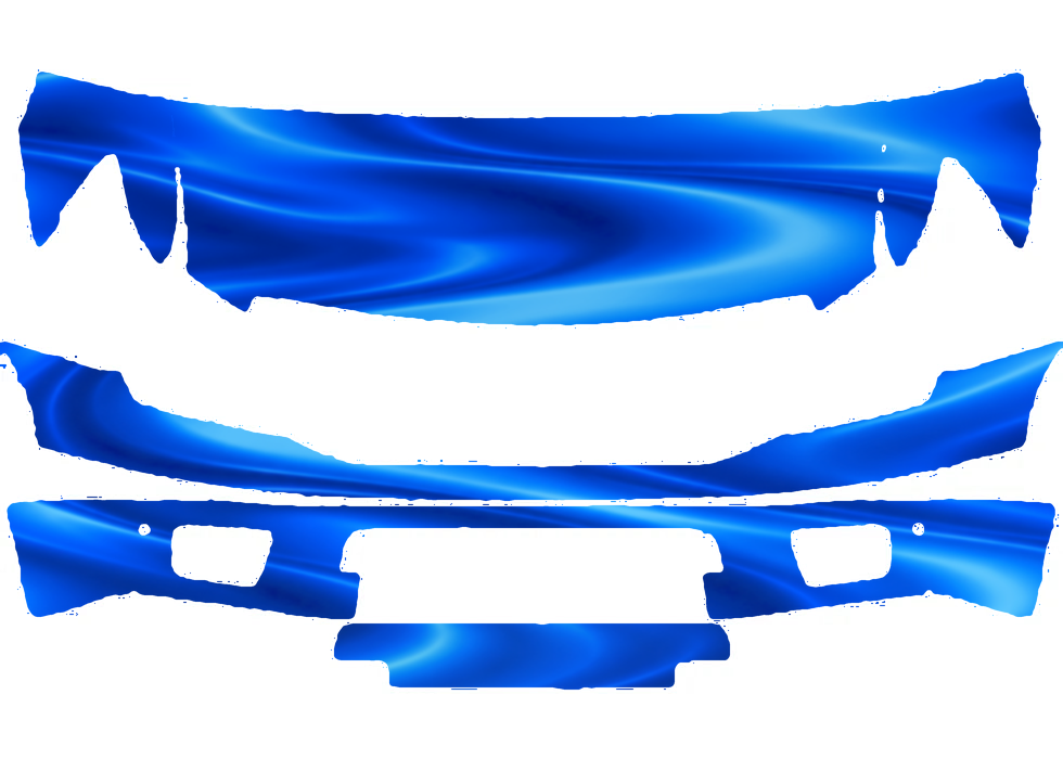 Pre-cut PPF pattern in royal blue