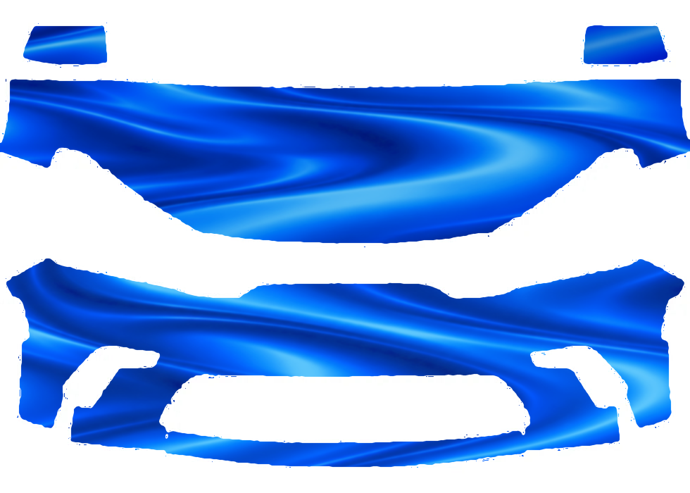 Pre-cut PPF pattern in royal blue