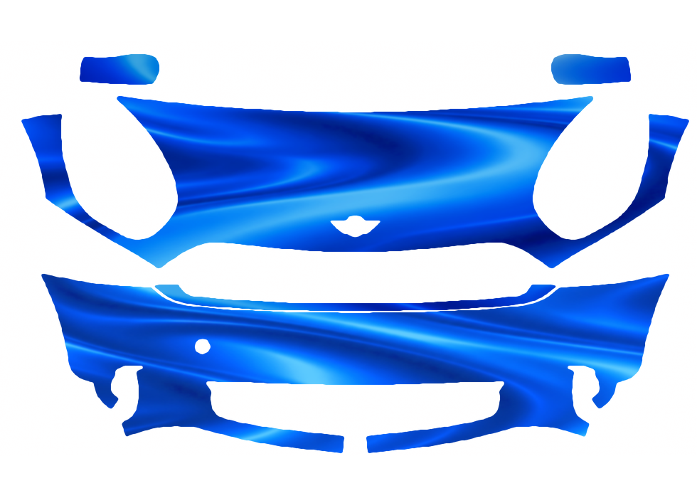Pre-cut PPF pattern in royal blue