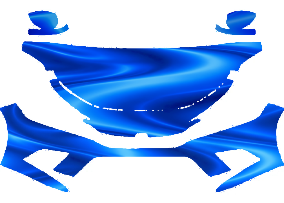 Pre-cut PPF pattern in royal blue