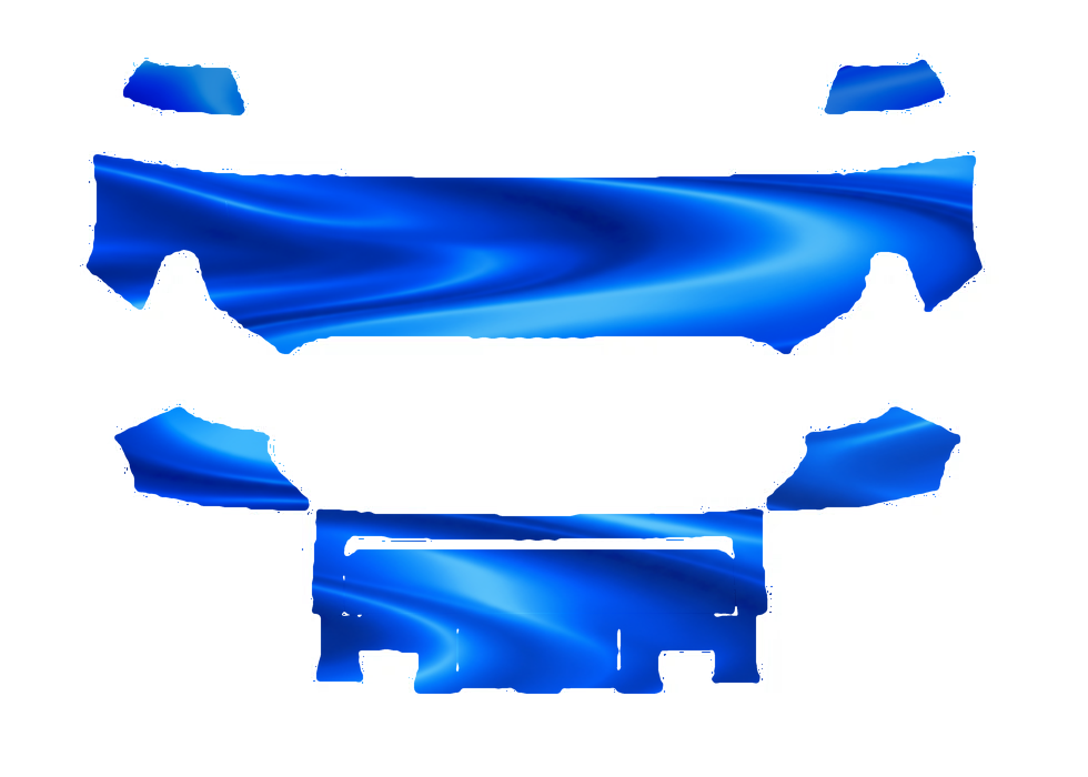 Pre-cut PPF pattern in royal blue