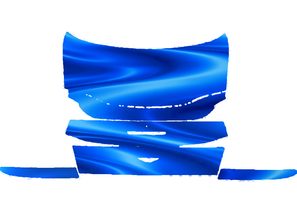 Pre-cut PPF pattern in royal blue