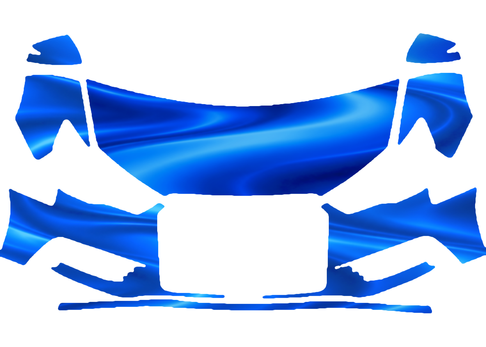 Pre-cut PPF pattern in royal blue