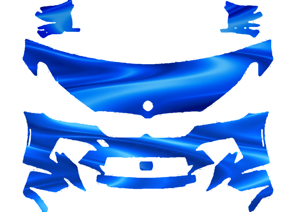 Pre-cut PPF pattern in royal blue