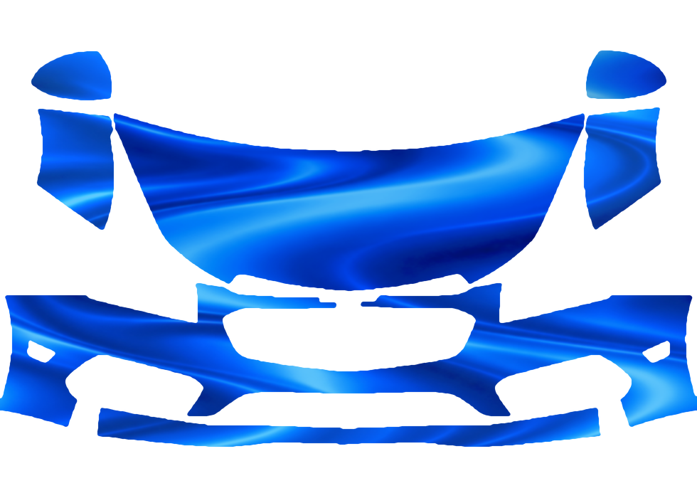 Pre-cut PPF pattern in royal blue