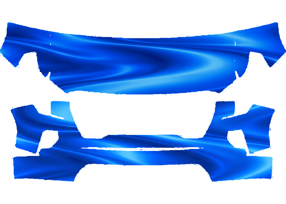 Pre-cut PPF pattern in royal blue
