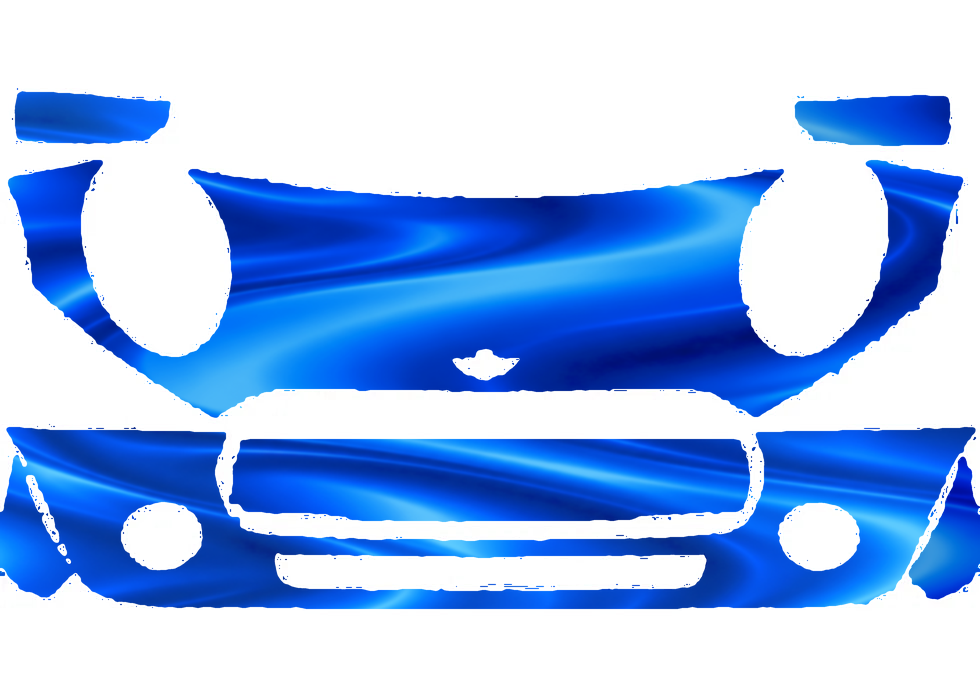 Pre-cut PPF pattern in royal blue