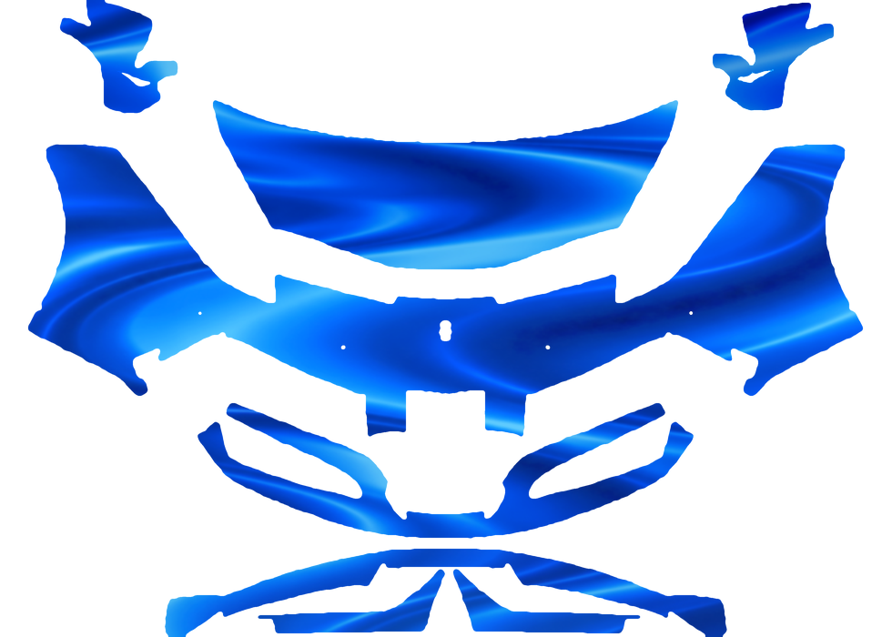 Pre-cut PPF pattern in royal blue
