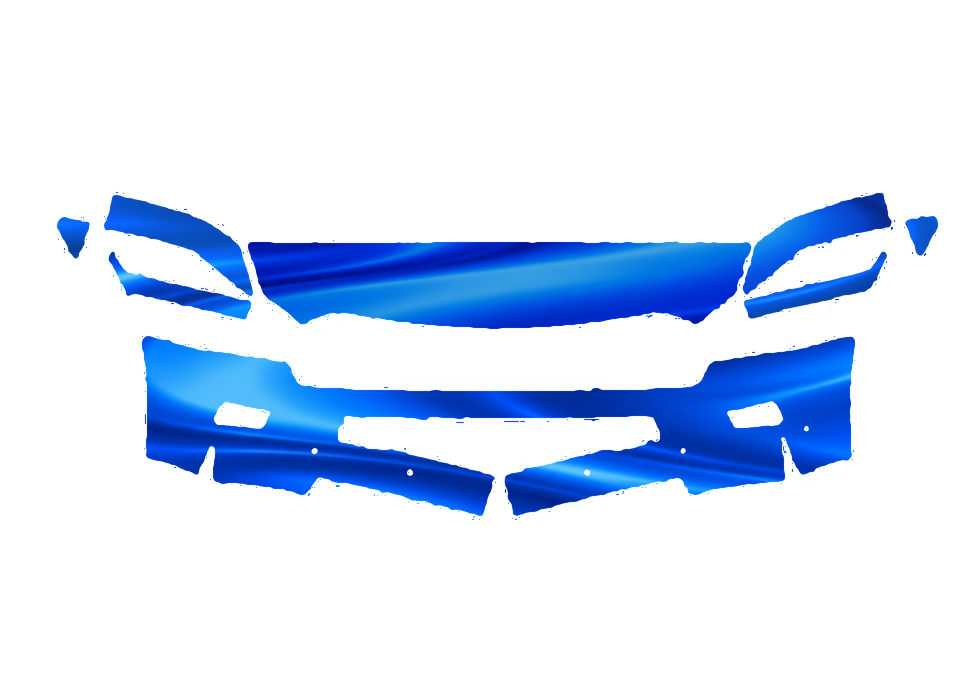 Pre-cut PPF pattern in royal blue
