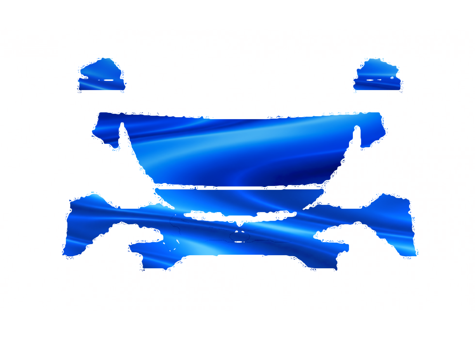 Pre-cut PPF pattern in royal blue
