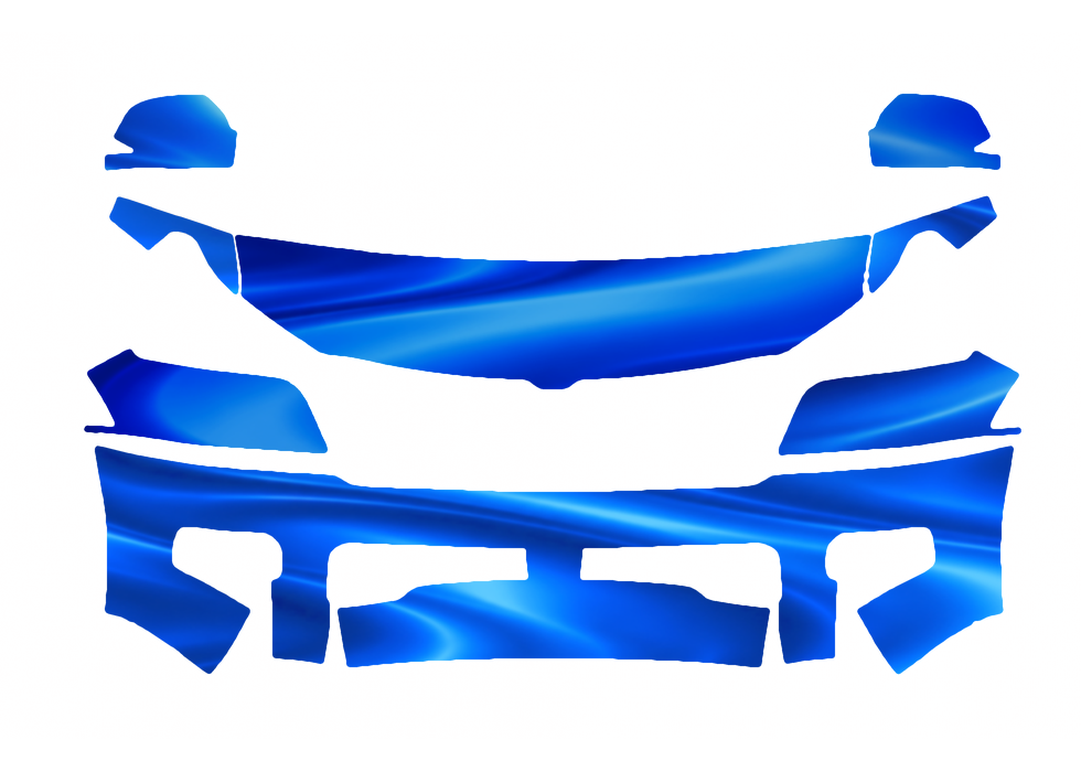 Pre-cut PPF pattern in royal blue