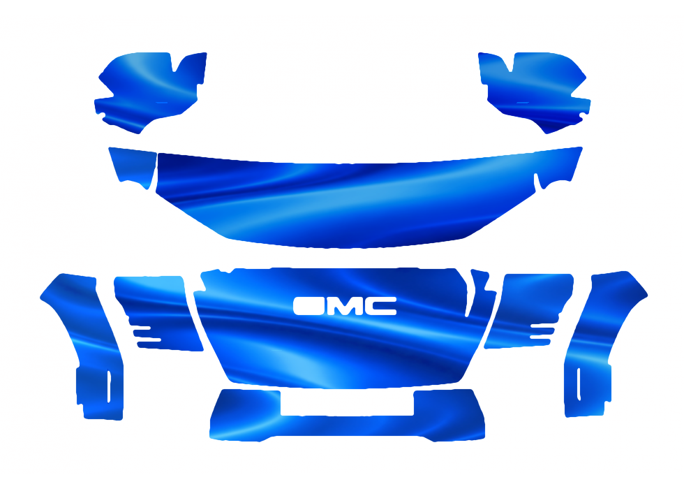 Pre-cut PPF pattern in royal blue