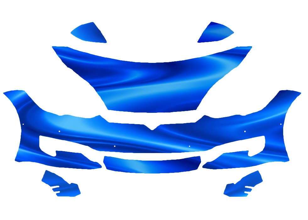 Pre-cut PPF pattern in royal blue