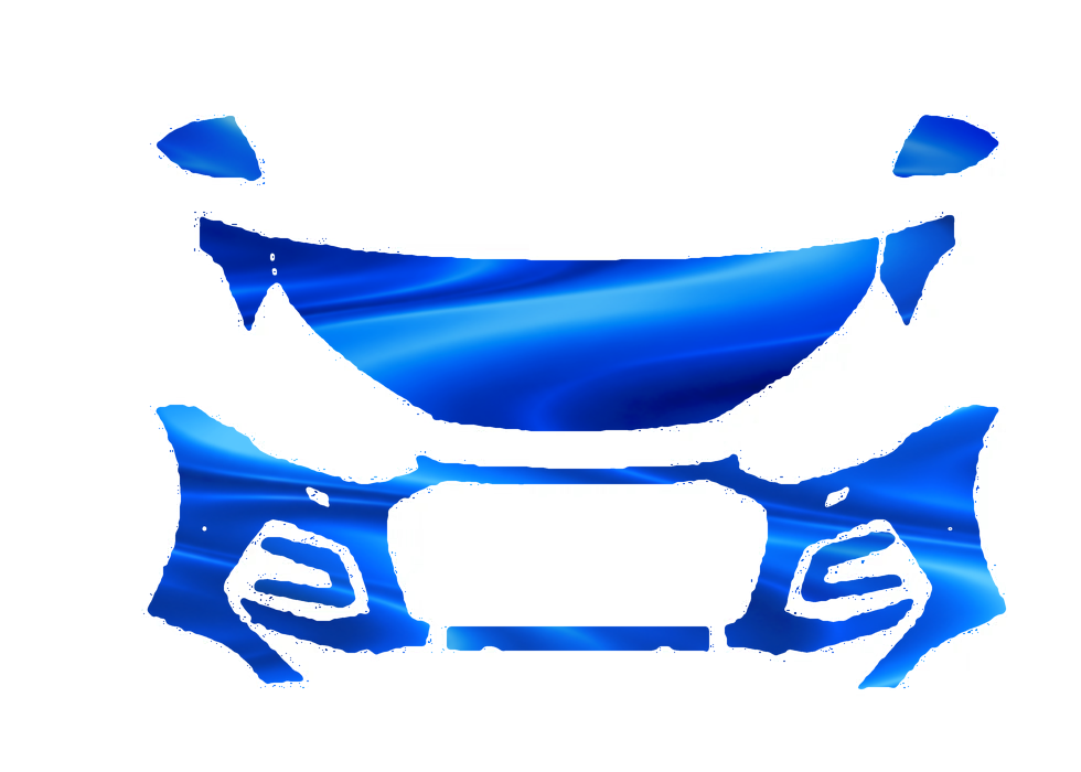 Pre-cut PPF pattern in royal blue