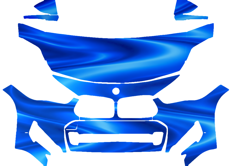 Pre-cut PPF pattern in royal blue