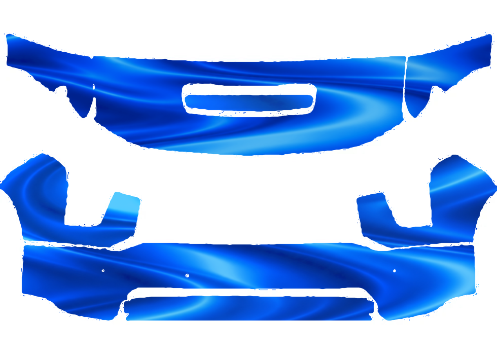 Pre-cut PPF pattern in royal blue